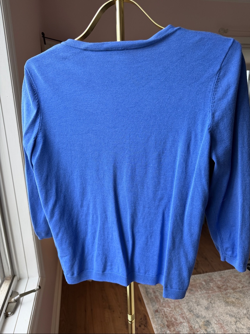 Talbots Bright Royal Blue Button-Front Cardigan - Picture 4 of 5